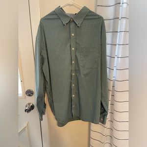 Blue and Green Checked Izod Button Down